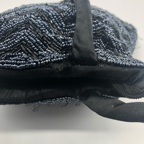 Black Beaded Evening Bag - Picture 5 of 6